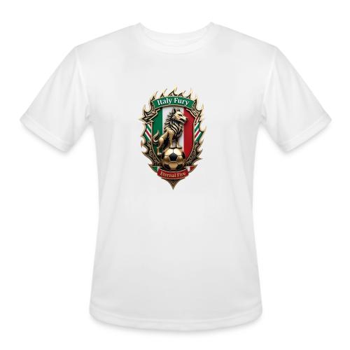 Italy Wolf Fury T-Shirt, Italian Flag Pride Gift - Men's Moisture Wicking Performance T-Shirt