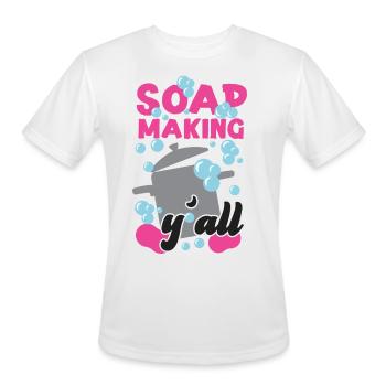 Soap Making Crafting Soap Making - Men's Moisture Wicking Performance T-Shirt - white - Front - Jackson (183cm)
