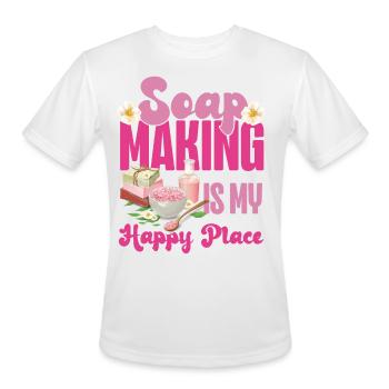 Soap Making Crafting Soap Making - Men's Moisture Wicking Performance T-Shirt - white - Front - Jackson (183cm)