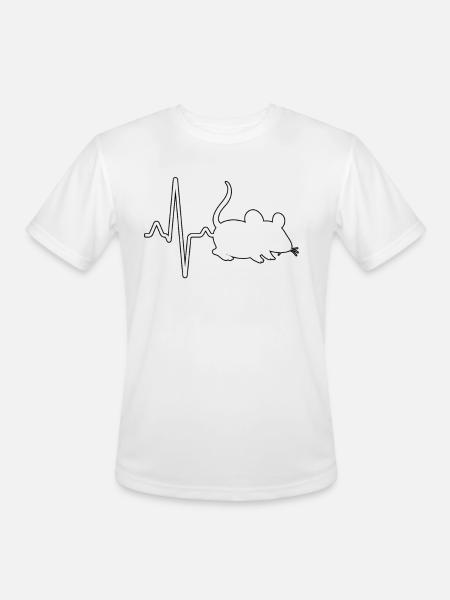 mouse heartbeat - Men's Moisture Wicking Performance T-Shirt - white