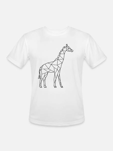 Giraffe low poly - Men's Moisture Wicking Performance T-Shirt - white