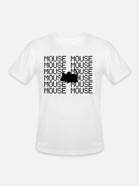 mouse - Men's Moisture Wicking Performance T-Shirt - white