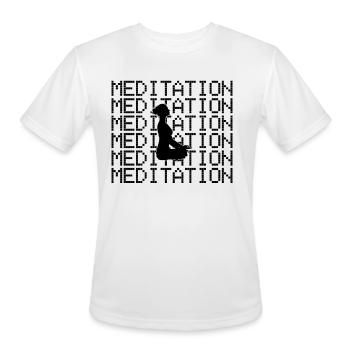 meditation - Men's Moisture Wicking Performance T-Shirt - white - Front - Jackson (183cm)