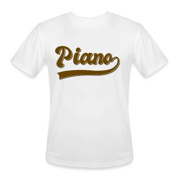 piano - Men's Moisture Wicking Performance T-Shirt - white - Front - Jackson (183cm)