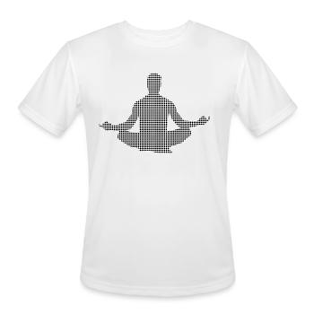 meditation - Men's Moisture Wicking Performance T-Shirt - white - Front - Jackson (183cm)