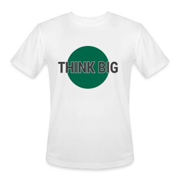 think big - Men's Moisture Wicking Performance T-Shirt - white - Front - Jackson (183cm)