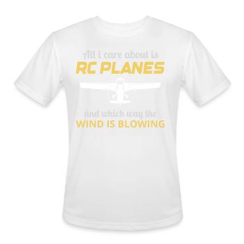 RC Model Planes Airplane Aircraft Pilot Funny Gift - Men's Moisture Wicking Performance T-Shirt - white - Front - Jackson (183cm)