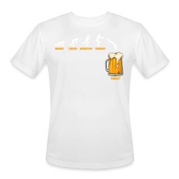 beer lover, beer drinker, beer - Men's Moisture Wicking Performance T-Shirt - white - Front - Jackson (183cm)