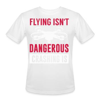 Drone Pilot, aerial drone, multicopter, - Men's Moisture Wicking Performance T-Shirt - white - Front - Jackson (183cm)
