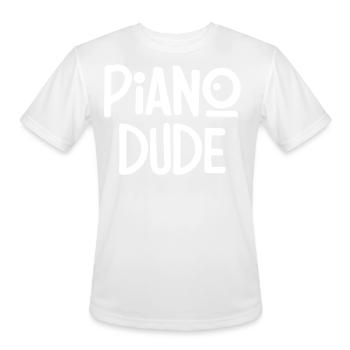 Piano, Piano Player - Men's Moisture Wicking Performance T-Shirt - white - Front - Jackson (183cm)