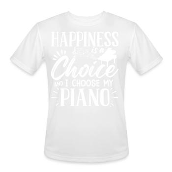 Piano, Piano Player - Men's Moisture Wicking Performance T-Shirt - white - Front - Jackson (183cm)