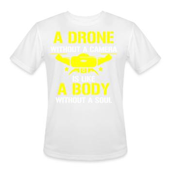 Drone Flying, drones, aerial drone, model flight - Men's Moisture Wicking Performance T-Shirt - white - Front - Jackson (183cm)
