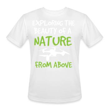 Drone Flying, drones, aerial drone, model flight - Men's Moisture Wicking Performance T-Shirt - white - Front - Jackson (183cm)