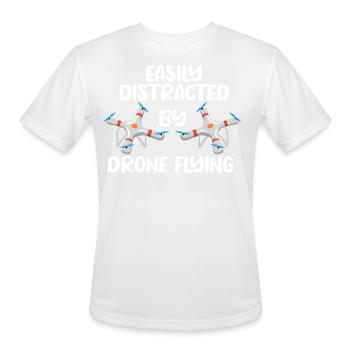 Drone Flying, drones, aerial drone, model flight - Men's Moisture Wicking Performance T-Shirt - white - Front - Jackson (183cm)