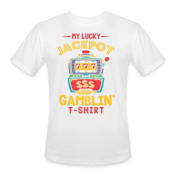 SLot Mashine, Gambler, Gambling - Men's Moisture Wicking Performance T-Shirt - white - Front - Jackson (183cm)