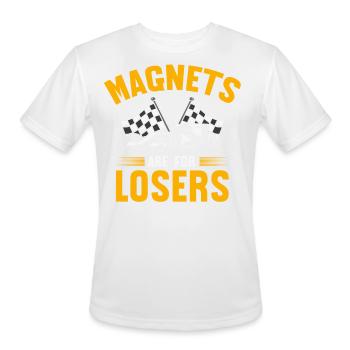 Slot Car Racing, Miniature Cars - Men's Moisture Wicking Performance T-Shirt - white - Front - Jackson (183cm)