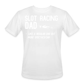 Slot Car Racing, Miniature Cars - Men's Moisture Wicking Performance T-Shirt - white - Front - Jackson (183cm)