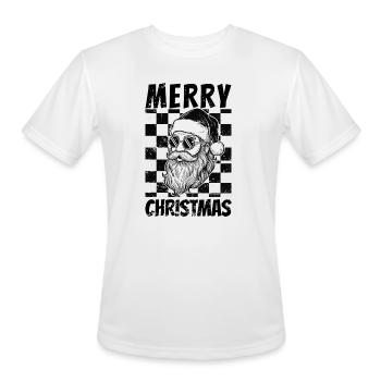 Sleek Santa Silhouette - Men's Moisture Wicking Performance T-Shirt - white - Front - Jackson (183cm)