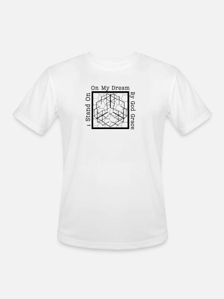 On My Dream Fractal Web - Men's Moisture Wicking Performance T-Shirt - white