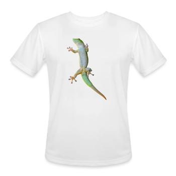 Green gecko lizard - Men's Moisture Wicking Performance T-Shirt - white - Front - Jackson (183cm)