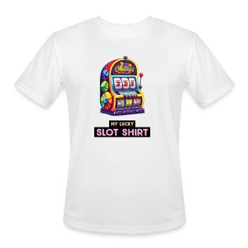 My Lucky Slot Shirt - Men's Moisture Wicking Performance T-Shirt - white - Front - Jackson (183cm)
