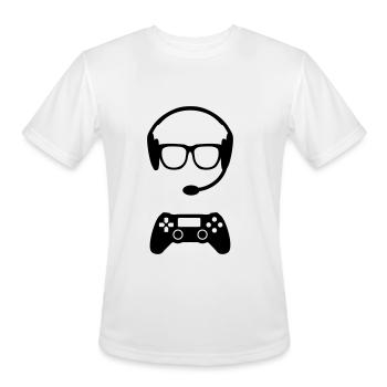 Gamer Nerd - T-Shirt Performance pour hommes - blanc - Devant - Jackson (183cm)