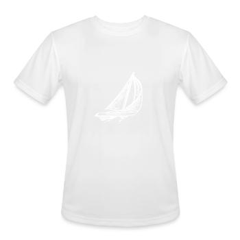 Sleek Sailing Boat With Sails - Men's Moisture Wicking Performance T-Shirt - white - Front - Jackson (183cm)