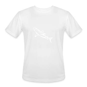 Elegant Sleek Ocean Shark - Men's Moisture Wicking Performance T-Shirt - white - Front - Jackson (183cm)