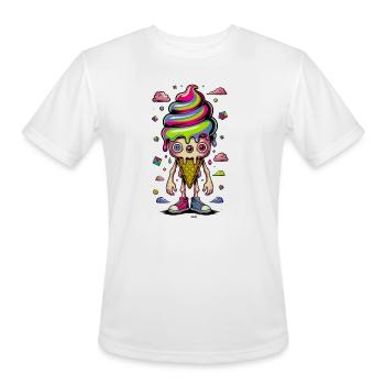 Cosmic Cone Creature - Men's Moisture Wicking Performance T-Shirt - white - Front - Jackson (183cm)