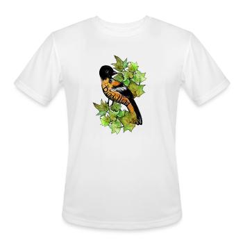 Nerd d’oiseaux - T-Shirt Performance pour hommes - blanc - Devant - Jackson (183cm)
