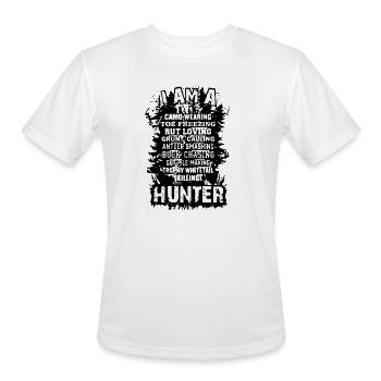 Camo Wearing Toe Freezing Killing Hunter - Men's Moisture Wicking Performance T-Shirt - white - Front - Jackson (183cm)