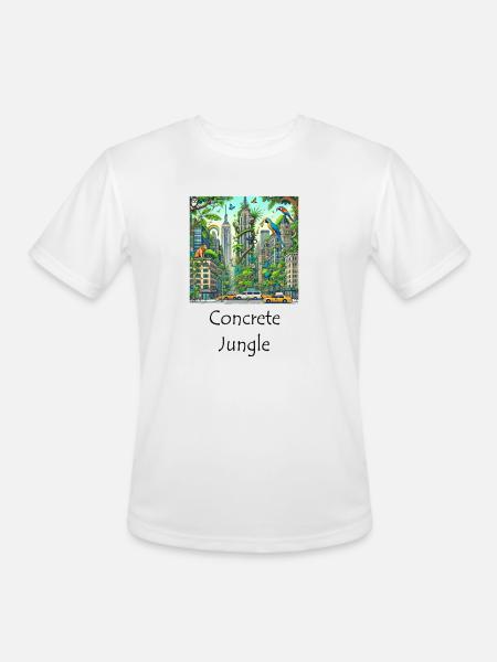 Concrete Jungle - Men's Moisture Wicking Performance T-Shirt - white