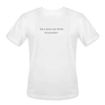 Sleek Minimalist  Quote  - Men's Moisture Wicking Performance T-Shirt - white - Front - Jackson (183cm)