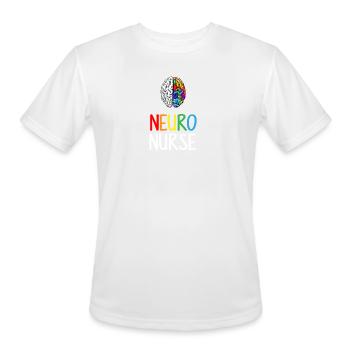 Neuro Nurse, neurology brain neuroscience - Men's Moisture Wicking Performance T-Shirt - white - Front - Jackson (183cm)