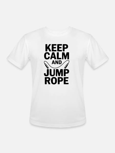 Keep Calm and Jump Rope - Men's Moisture Wicking Performance T-Shirt - white