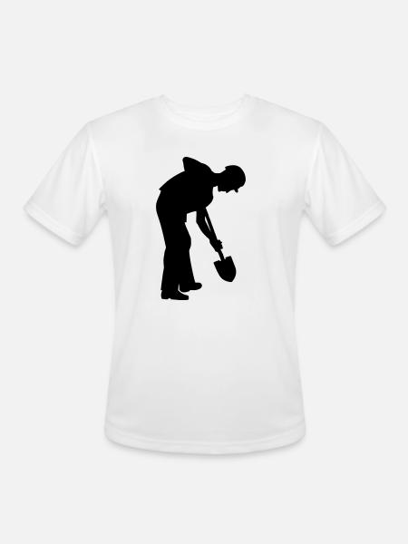 Digging Groundworker – Construction Life - Men's Moisture Wicking Performance T-Shirt - white