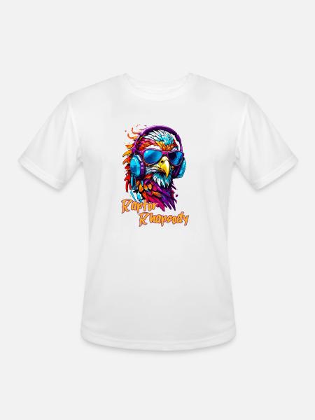 Raptor Eagle - Men's Moisture Wicking Performance T-Shirt - white