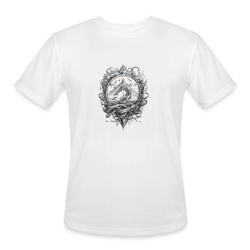 mountain paradise - Men's Moisture Wicking Performance T-Shirt - white - Front - Jackson (183cm)