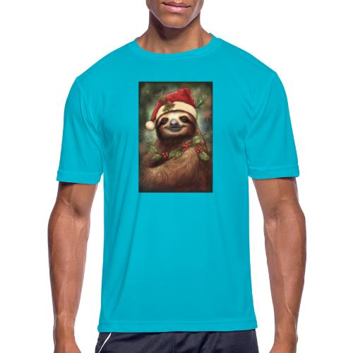 Christmas Sloth - Men's Moisture Wicking Performance T-Shirt