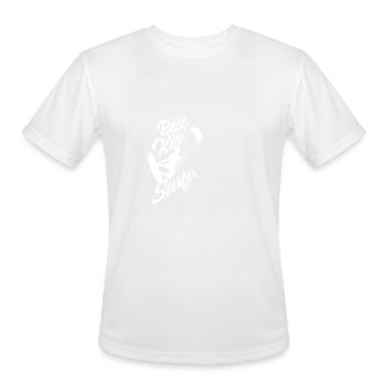 Best Kite Surfer Courageous Gift - Men's Moisture Wicking Performance T-Shirt - white - Front - Jackson (183cm)