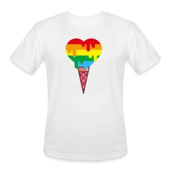 PRIDE Cream Cone humor - Men's Moisture Wicking Performance T-Shirt - white - Front - Jackson (183cm)