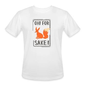 Oh No Sake Fox - Men's Moisture Wicking Performance T-Shirt - white - Front - Jackson (183cm)