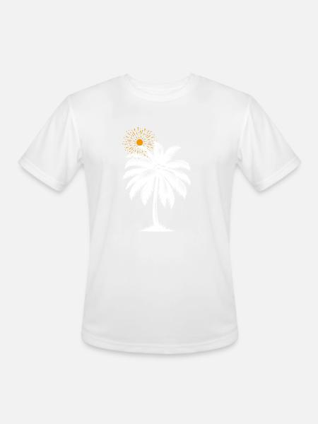 Coconut Tree - Men's Moisture Wicking Performance T-Shirt - white