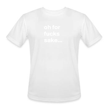 Fuck Sake - Men's Moisture Wicking Performance T-Shirt - white - Front - Jackson (183cm)
