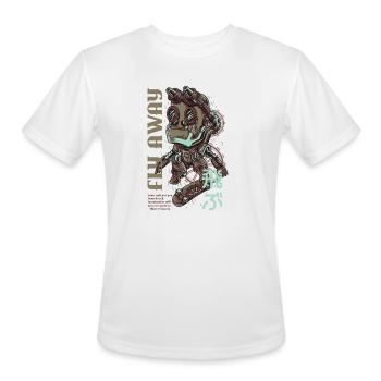 Fly away quote - Men's Moisture Wicking Performance T-Shirt - white - Front - Jackson (183cm)