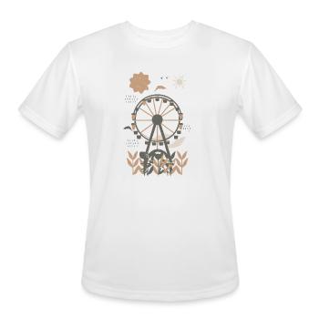 Abandoned Ferris Wheel Boho - Men's Moisture Wicking Performance T-Shirt - white - Front - Jackson (183cm)