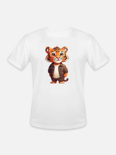 TIGER KING - Men's Moisture Wicking Performance T-Shirt - white