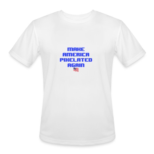 Pixelated America - Men's Moisture Wicking Performance T-Shirt