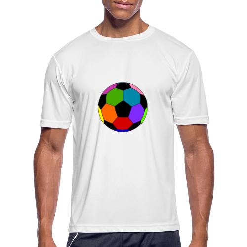Multi-colored soccer ball - Men's Moisture Wicking Performance T-Shirt