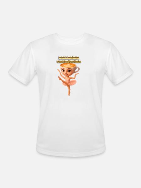 Ballerina Cappuccino Latte Art - Men's Moisture Wicking Performance T-Shirt - white